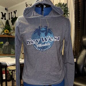 Anvil Gray Long Sleeve Hoodie Tee